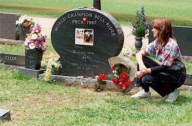 Kelly at cemetery where Lane's at