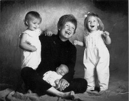 My grandmother, my cousin, my sister and me