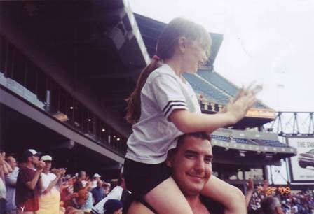 me and dad at a baseball game (personal picture)