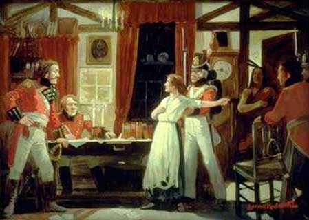 Laura and Lt. James Fitzgibbon (http://www.geocities.com/royalistparty/Laura_Secord.jpg)