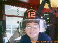 This is me with the fireman's hat on.