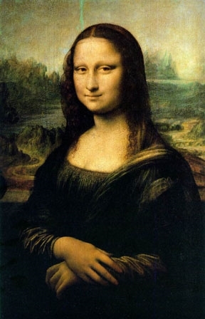 Mona Lisa or La Gioconda painted in the 1500's 