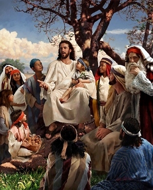 Jesus spreading the faith of God (http://hodaramzy.files.wordpress.com/2009/03/jesus-christ-sermon-mount.jpg)