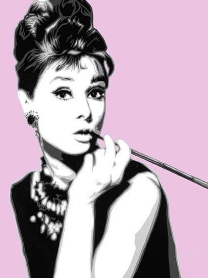 a famous iconic picture of Audrey Hepburn. (www.photobucket.com)
