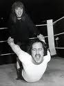 Andy Kaufman's wrestling character in action 