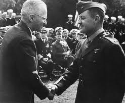 Gregory 'Pappy' Boyington receiving the Medal of 