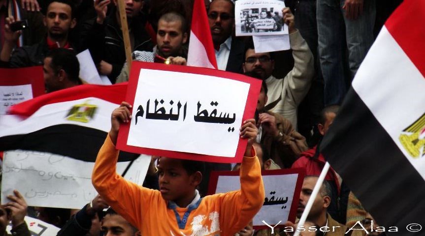One of the protestors (Copy Rights © Yasser Alaa/Espresso Press)