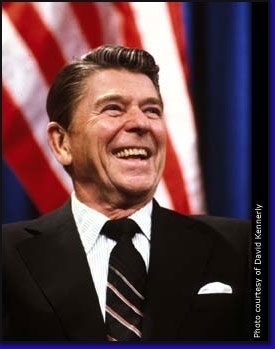 A laughing Ronald Reagan. (arkansasgopwing.blogspot.com)