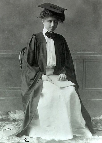 Keller's graduation photo in 1904.  (hartransom.org)