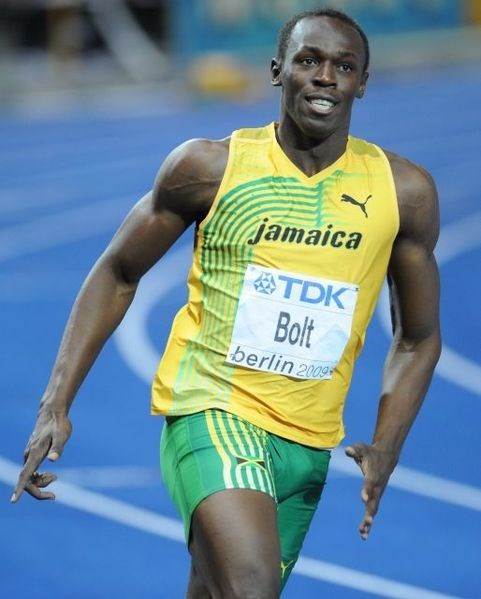 Usain Bolt running (Wikipedia (a photographer))