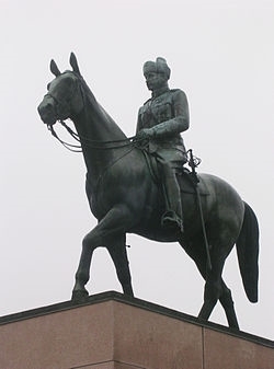 Statue of Mannerheim in Helsinki, Finland