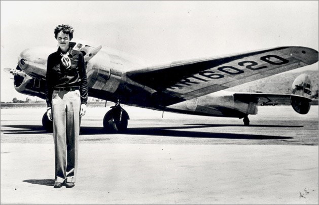 Amelia Earhart with her Lockehead Vega Plane (http://www.mirror.co.uk/news/world-news/amelia-earhart-death-could-the-flying-783571 (Getty Images))