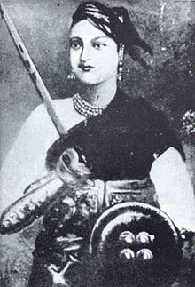 Rani Lakshmibai in her war gear. (Wikipedia ())
