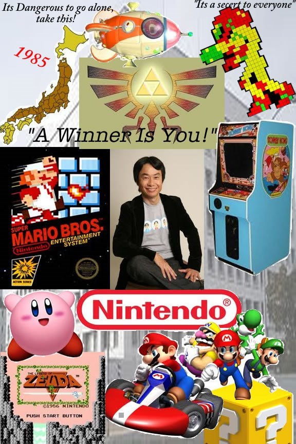 Miyamoto and his creations (by Diego)