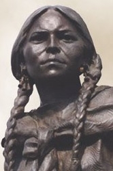 A statue of Sacagawea (http://montanakids.com/history_and_prehistory/lewis_and_clark/Images/sacaja3.jpg ())