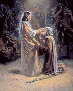 Jesus heals the blind. (http://laboratoriobiblico.blogspot.com/2009_03_01_archive.html ( Elton Carlos de Oliveira))