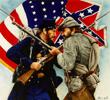 A Union solider fighting a confederate solider (ttp://im.glogster.com/media/5/29/5/48/29054805.gif ())