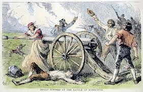 Molly Pitcher firing away at the enemy. (fineartamerica.com (Granger))