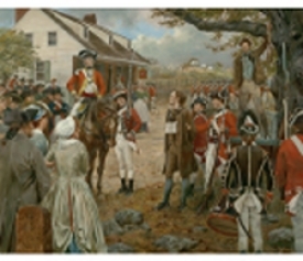 Nathan Hale is captured by the British (http://www.historicalartprints.com/store/index.php (Don Troiani))