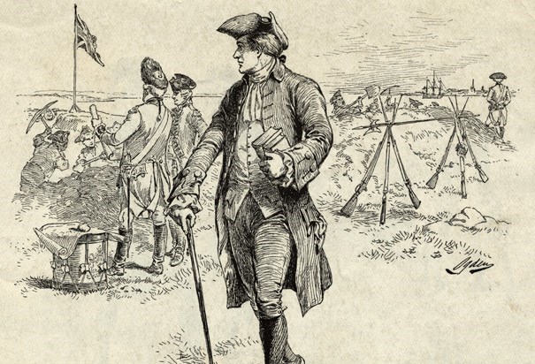 Nathan Hale spying on the British (http://www.history.com/photos/american-revolution- (Bettmann/CORBIS))