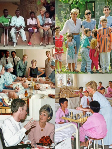 Diana with a few of the charities she worked with. (Tumblr ())