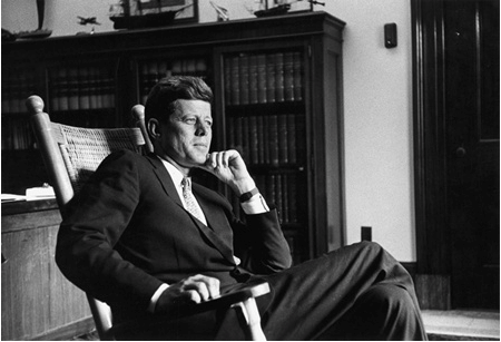 John F. Kennedy in his Senate office. (http://www.jfklibrary.org/Asset-Viewer/MOUuOgbMgky (John Vachon))