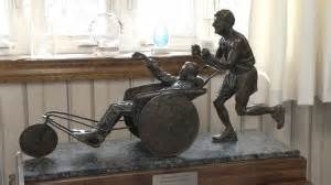 Statue for Dick and Rick Hoyt near Hopkinton.  (http://www.wggb.com/2013/04/16/father-and-disabled ())