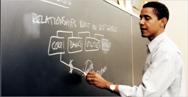 Barack Obama teaching at the university of Chicago (historynewsnetwork.org ())