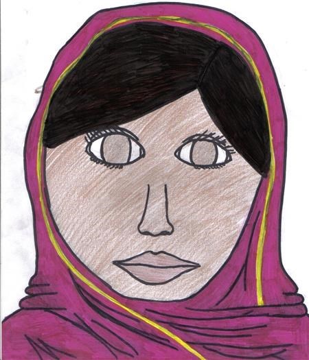 Malala Yousafzai portrait  ( (Hannah Rajotte))