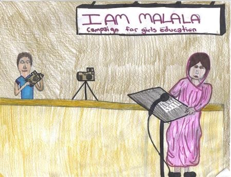 Malala action photo ( (Hannah Rajotte))