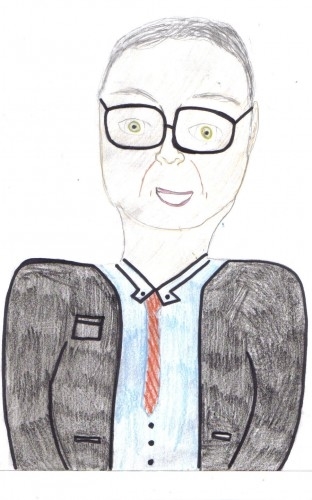 This a portrait of Harley. (I drew this picture.)