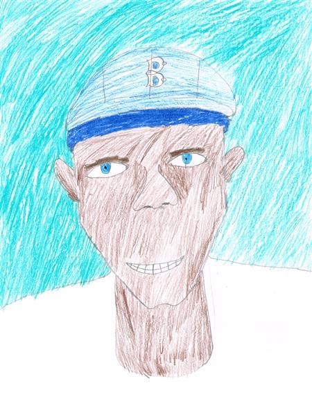 it is a portriat of Jackie Robinson (i drew it (Danny))