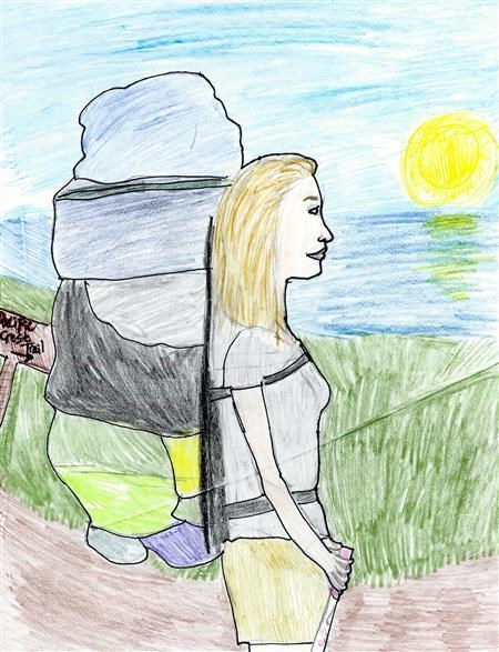 The hike (I drew it)