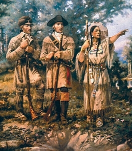 Sacagawea with Lewis and Clark (Wikipedia)