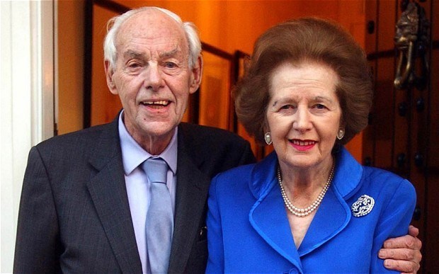 Margaret Thatcher with her husband (http://domochag.net/people/img/history7-10.jpg ())