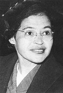 A portrait of Rosa Parks 
