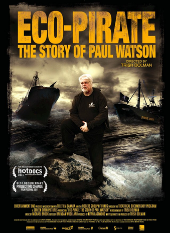 A magazine cover of Paul Watson (http://en.wikipedia.org/wiki/Eco-Pirate:_The_Story (wikipedia))