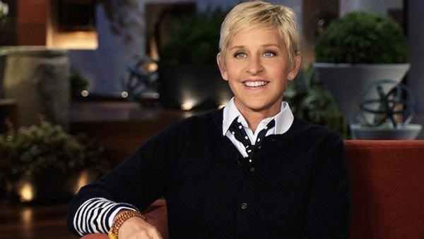 Ellen DeGeneres on the set of 