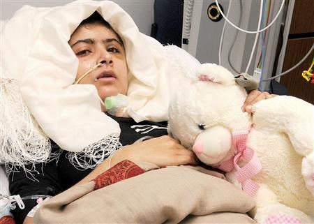 This is Malala in the hospital 