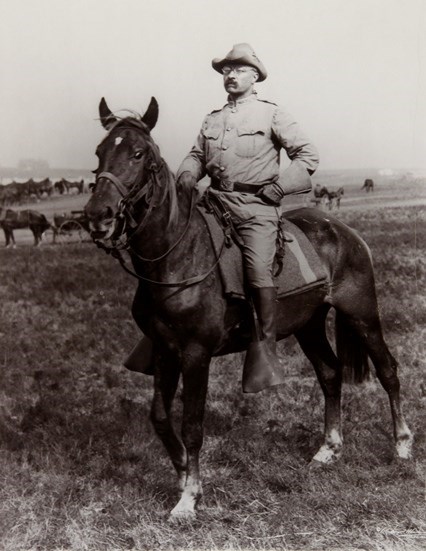 Teddy on his Rough Riders Horse (nps.gov ())
