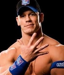 John Cena performing his famous taunt.
