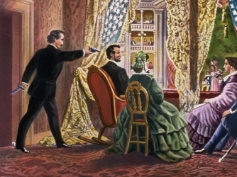 John Wilkes Booth assassinating Lincoln. (www.history.com ())