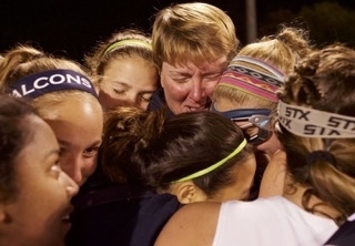 Mosh and her players after state championship  (fredericksburg.com (Free Lance Star ))