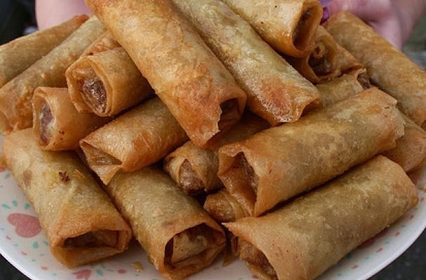 Filipino egg rolls (his favourite dish)