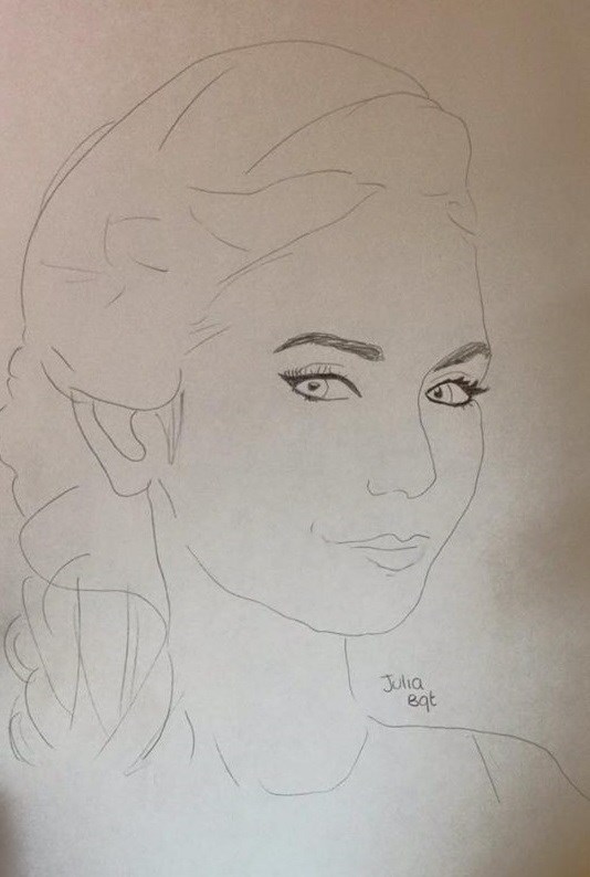 Drawing of Nina Dobrev by myself.