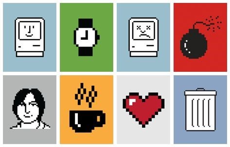 Graphics work from Susan Kare (https://www.pinterest.com/GCSEGraphics/susan-kare/ (Susan Kare))