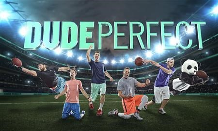 5 guys and 1 panda together ( ()dudeperfect.com)