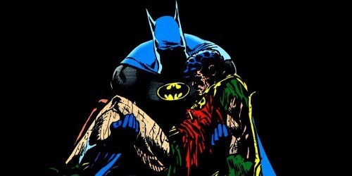 Batman Holding Robin (https://www.google.com/url?sa=i&rct=j&q=&esrc=s&so (Gerry Conway and Don Newton))