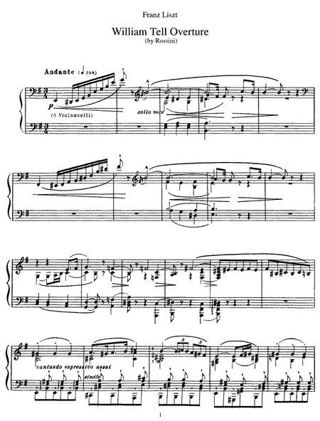 William Tell sheet music (http://imslp.org/wiki/Guillaume_Tell_(Rossini,_Gio ())