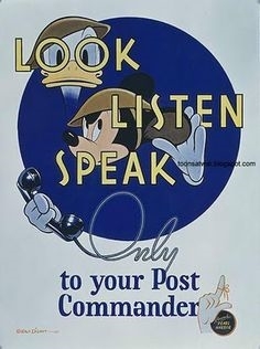 Disney propaganda cartoon poster ( ())